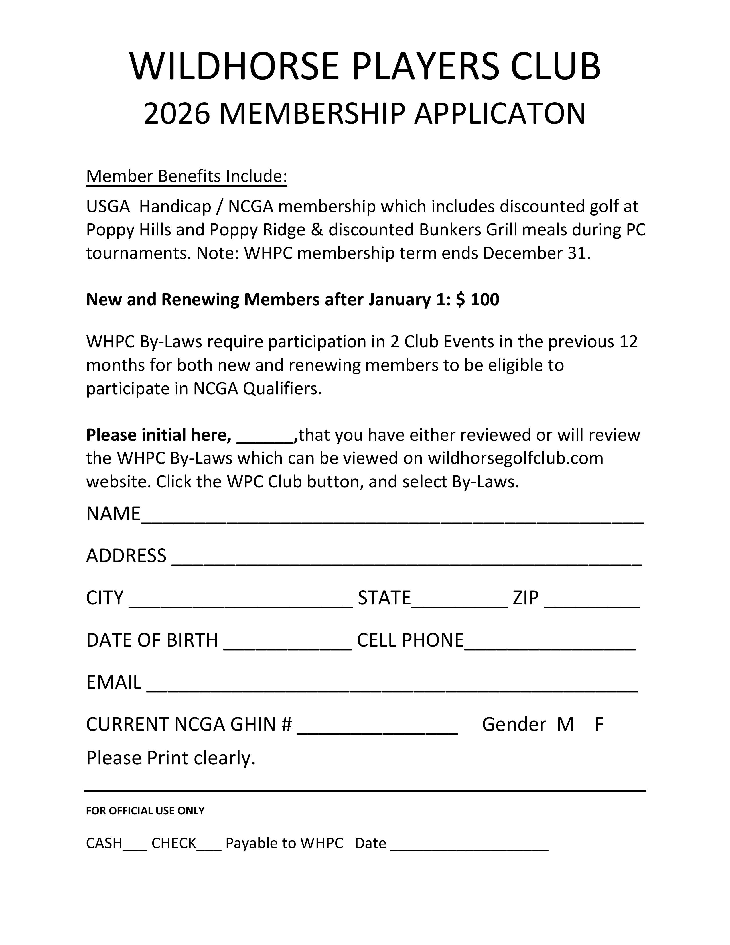 2026 Players Club Application Rev 3 31 26